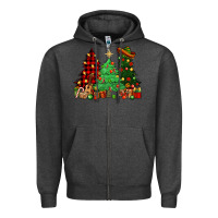 Charcoal Heather Mexican Christmas trees Zipper Hoodie - NancyCooperArtShop