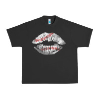 Pigment Black baseball lips Urban Heavy Tee - AdoDesignShop