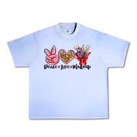 Grape Ice peace love makeup Urban Heavy Tee - MaliasSmallBusiness