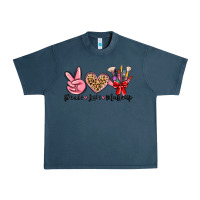Midnight Navy peace love makeup Urban Heavy Tee - MaliasSmallBusiness
