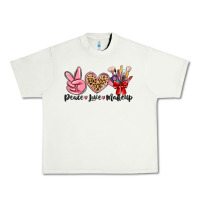 Pistachio peace love makeup Urban Heavy Tee - MaliasSmallBusiness