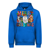 Cobalt Merry christmas cats Urban Hoodie - FaDigitalArtStudio
