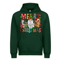 Forest Green Merry christmas cats Urban Hoodie - FaDigitalArtStudio