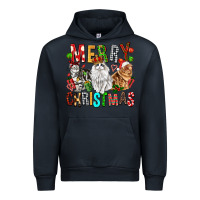 Navy Merry christmas cats Urban Hoodie - FaDigitalArtStudio