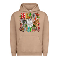Pigment Burro Merry christmas cats Urban Hoodie - FaDigitalArtStudio