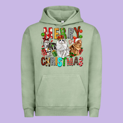 Merry Christmas Cats Urban Hoodie Designed By Fadigitalartstudio