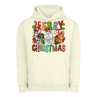Pigment Pistachio Merry christmas cats Urban Hoodie - FaDigitalArtStudio