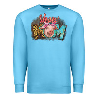 Ocean Blue Show mom pig Premium Sweatshirt - CowGirlArtShop