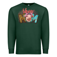 Sports Green Show mom pig Premium Sweatshirt - CowGirlArtShop