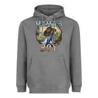 Storm Mama's Boy western Cowboy boots cactus Heavyweight Hoodie - HowdyJamesFarm