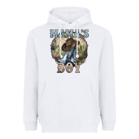 White Mama's Boy western Cowboy boots cactus Heavyweight Hoodie - HowdyJamesFarm