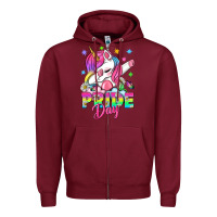 Burgundy Pride Day LGBTQ+ Zipper Hoodie - NancyCooperArtShop