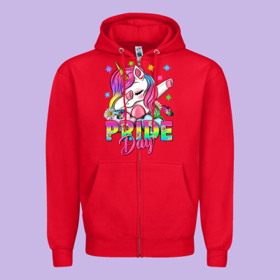 Pride Day Lgbtq+ Zipper Hoodie Designed By Nancycooperartshop