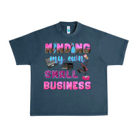 Midnight Navy mind my own small business Urban Heavy Tee - NancyCooperArtShop