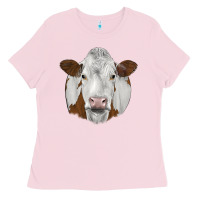 Bubblegum Pink simmental Ladies Tee - JahusDesignShop