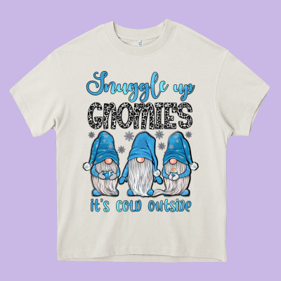 Snuggle Up Gnomies It's Cold Outside Heavy Core Tee Designed By Jahusdesignshop