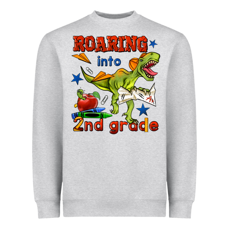 Roaring Into 2nd Grade Heavyweight Sweatshirt by BundleAndBundleShop | Teevron