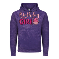 Cloud Purple birthday girl cupcake Vintage Hoodie - MaliasSmallBusiness