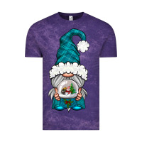 Cloud Purple winter gnome with snow globe Vintage Tee - NancyCooperArtShop