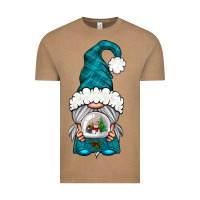 Vintage Coffee winter gnome with snow globe Vintage Tee - NancyCooperArtShop