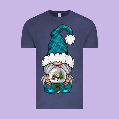 Winter Gnome With Snow Globe Vintage Tee Designed By Nancycooperartshop