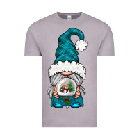 Vintage Zinc winter gnome with snow globe Vintage Tee - NancyCooperArtShop