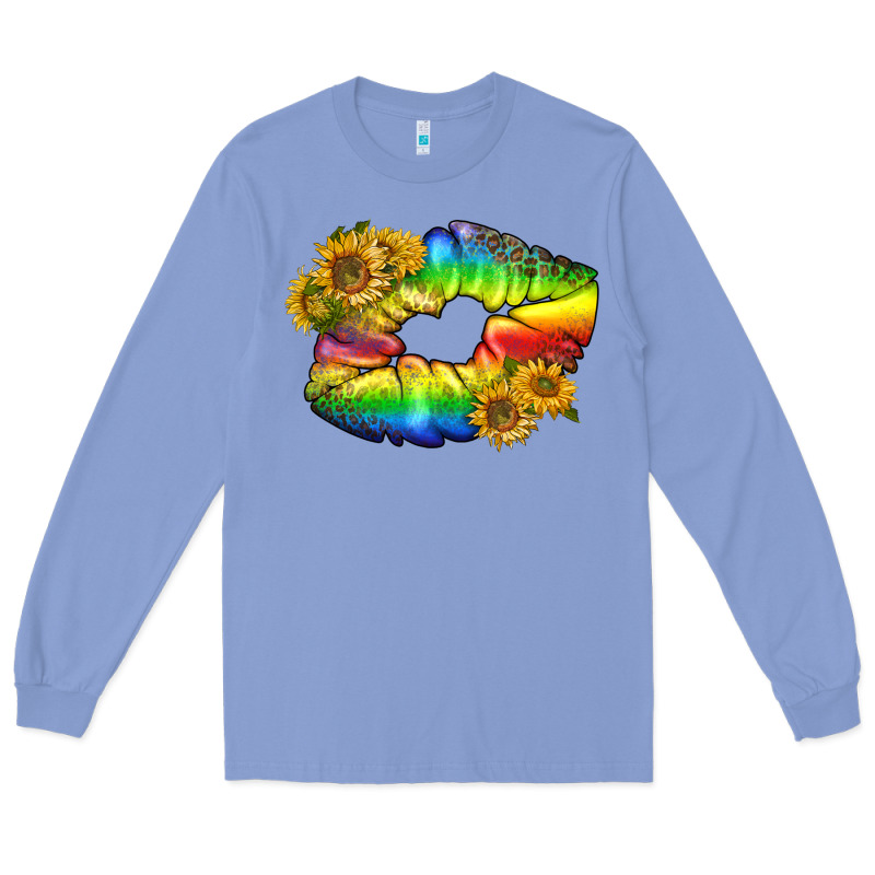 Lgbtq Pride Rainbow Lips Long Sleeve Tee by BundleAndBundleShop | Teevron