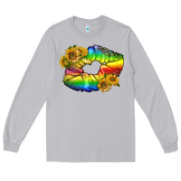 Moon Dust Lgbtq Pride Rainbow Lips Long Sleeve Tee - BundleAndBundleShop