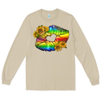 Mushroom Lgbtq Pride Rainbow Lips Long Sleeve Tee - BundleAndBundleShop