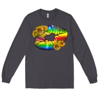 Smoke Lgbtq Pride Rainbow Lips Long Sleeve Tee - BundleAndBundleShop