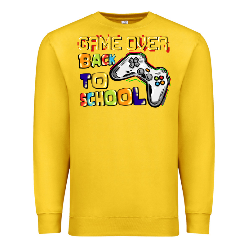 Game Over Back To School Premium Sweatshirt by CowGirlArtShop | Teevron