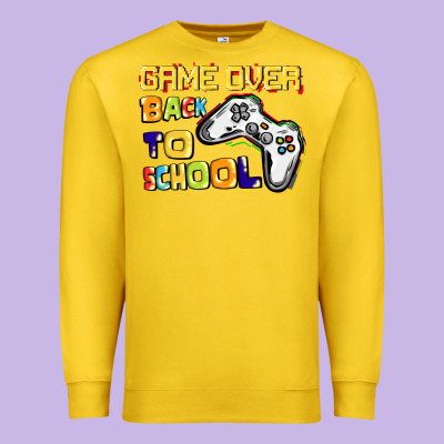 Game Over Back To School Premium Sweatshirt Designed By Cowgirlartshop
