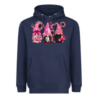 Navy breast cancer gnomes Heavyweight Hoodie - CowGirlArtShop
