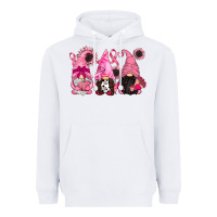 White breast cancer gnomes Heavyweight Hoodie - CowGirlArtShop