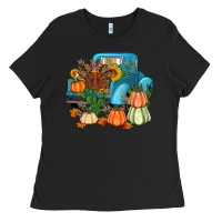 Black Thanksgiving turkey truck Ladies Tee - Artiststas
