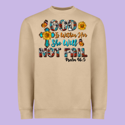 God Is Within Her She Will Not Fail Heavyweight Sweatshirt Designed By Bundleandbundleshop