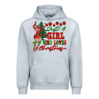 Heather Grey Just A Girl Who Loves Christmas Urban Hoodie - FaDigitalArtStudio