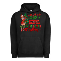 Pigment Black Just A Girl Who Loves Christmas Urban Hoodie - FaDigitalArtStudio
