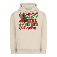 Pigment French Oak Just A Girl Who Loves Christmas Urban Hoodie - FaDigitalArtStudio
