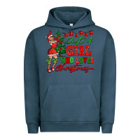 Pigment Midnight Navy Just A Girl Who Loves Christmas Urban Hoodie - FaDigitalArtStudio