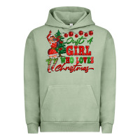 Pigment Oil Green Just A Girl Who Loves Christmas Urban Hoodie - FaDigitalArtStudio