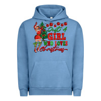 Pigment Pebble Blue Just A Girl Who Loves Christmas Urban Hoodie - FaDigitalArtStudio