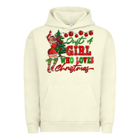 Pigment Pistachio Just A Girl Who Loves Christmas Urban Hoodie - FaDigitalArtStudio