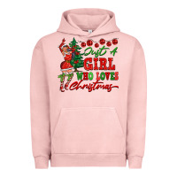 Pigment Salmon Just A Girl Who Loves Christmas Urban Hoodie - FaDigitalArtStudio