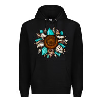 Black sunflower cowhide Premium Hoodie - JahusDesignShop