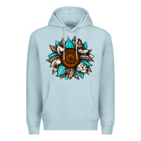 Blue Mist sunflower cowhide Premium Hoodie - JahusDesignShop