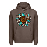 Coffee sunflower cowhide Premium Hoodie - JahusDesignShop