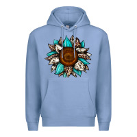 Colony Blue sunflower cowhide Premium Hoodie - JahusDesignShop
