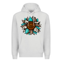 Dove Grey sunflower cowhide Premium Hoodie - JahusDesignShop