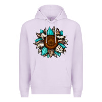 Lilac sunflower cowhide Premium Hoodie - JahusDesignShop